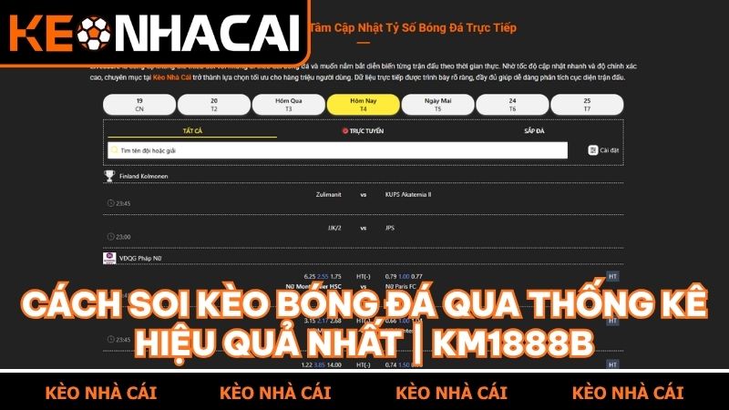 ket qua bong da va keo nha cai 5 - Cách Đọc Hiểu Thống Kê Bóng Đá Để Soi Kèo Chuẩn | KM1888B